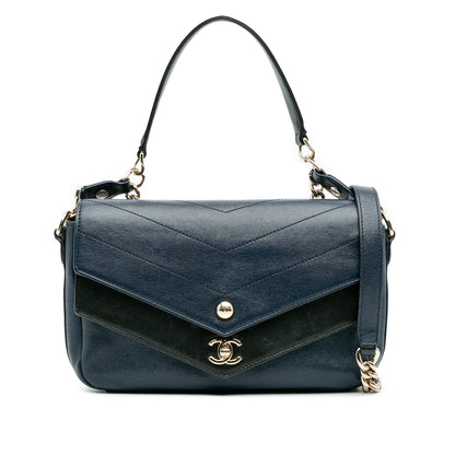 Chanel Gabrielle Quilted Blue Shoulder Bag