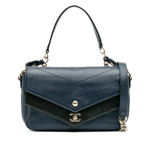 Chanel Gabrielle Quilted Blue Shoulder Bag