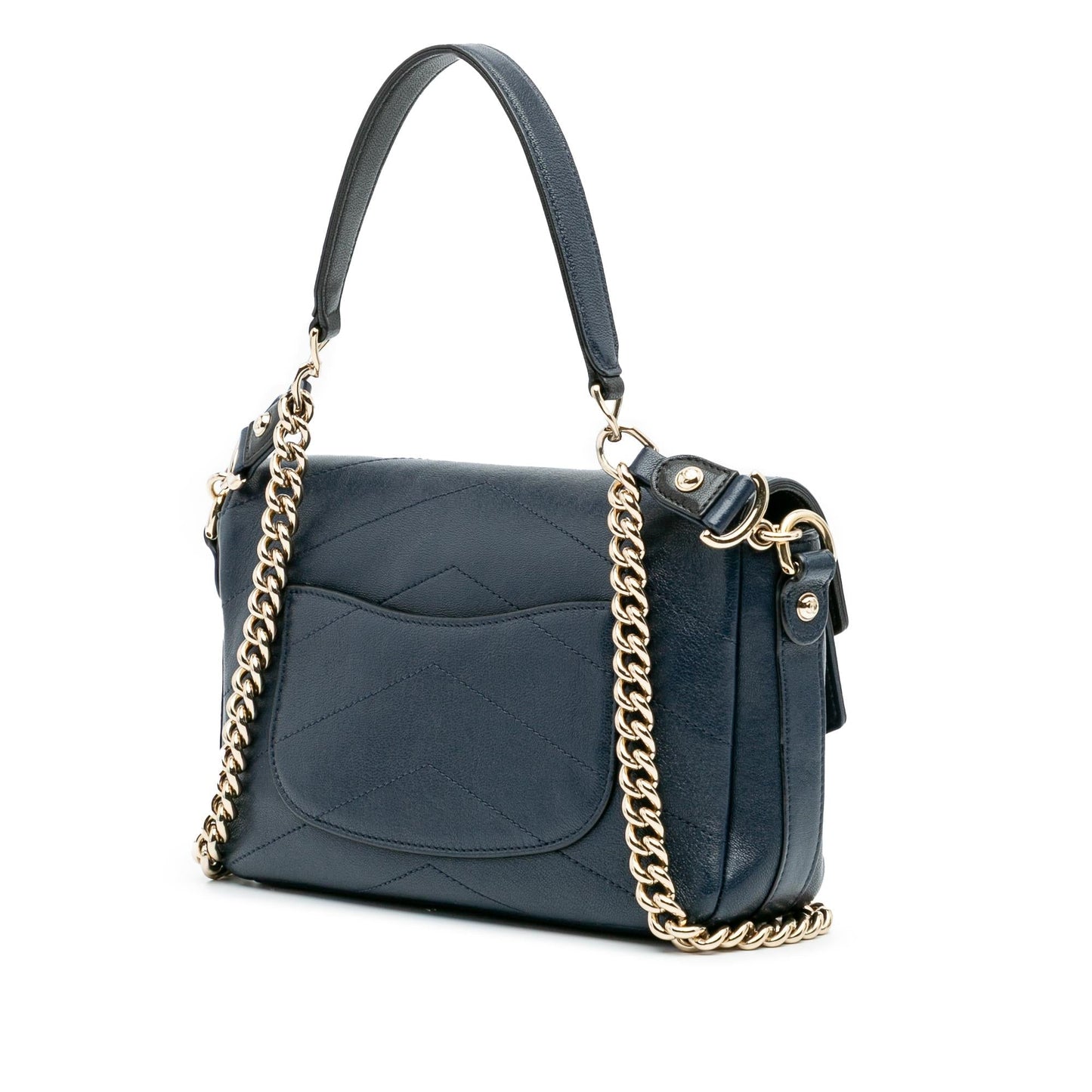 Chanel Gabrielle Quilted Blue Shoulder Bag