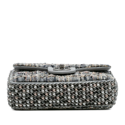 Chanel Mini Quilted Tweed River Of Pearls Flap