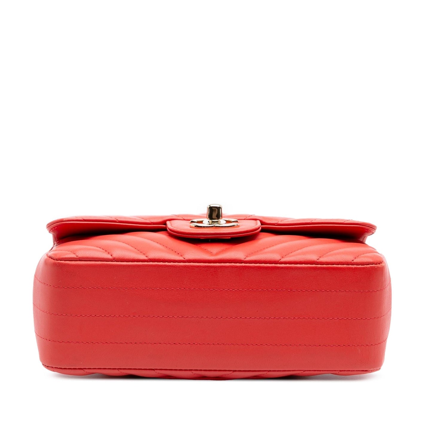 Chanel Gabrielle Lambskin Red Shoulder Bag Lambskin