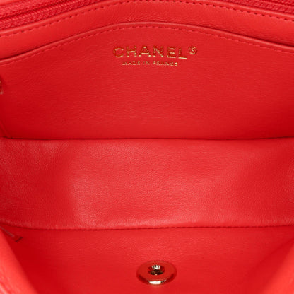Chanel Gabrielle Lambskin Red Shoulder Bag Lambskin