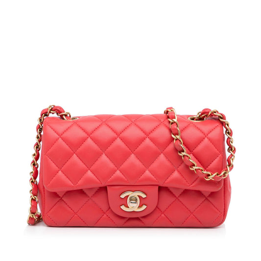 Chanel Gabrielle Lambskin Red Shoulder Bag Style 17