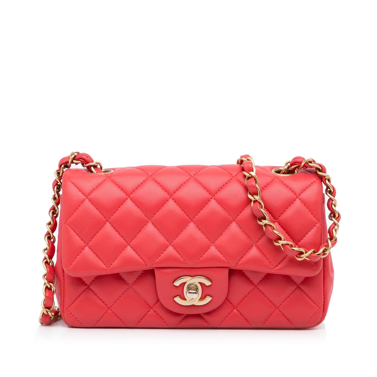 Chanel Gabrielle Lambskin Red Shoulder Bag Style 7
