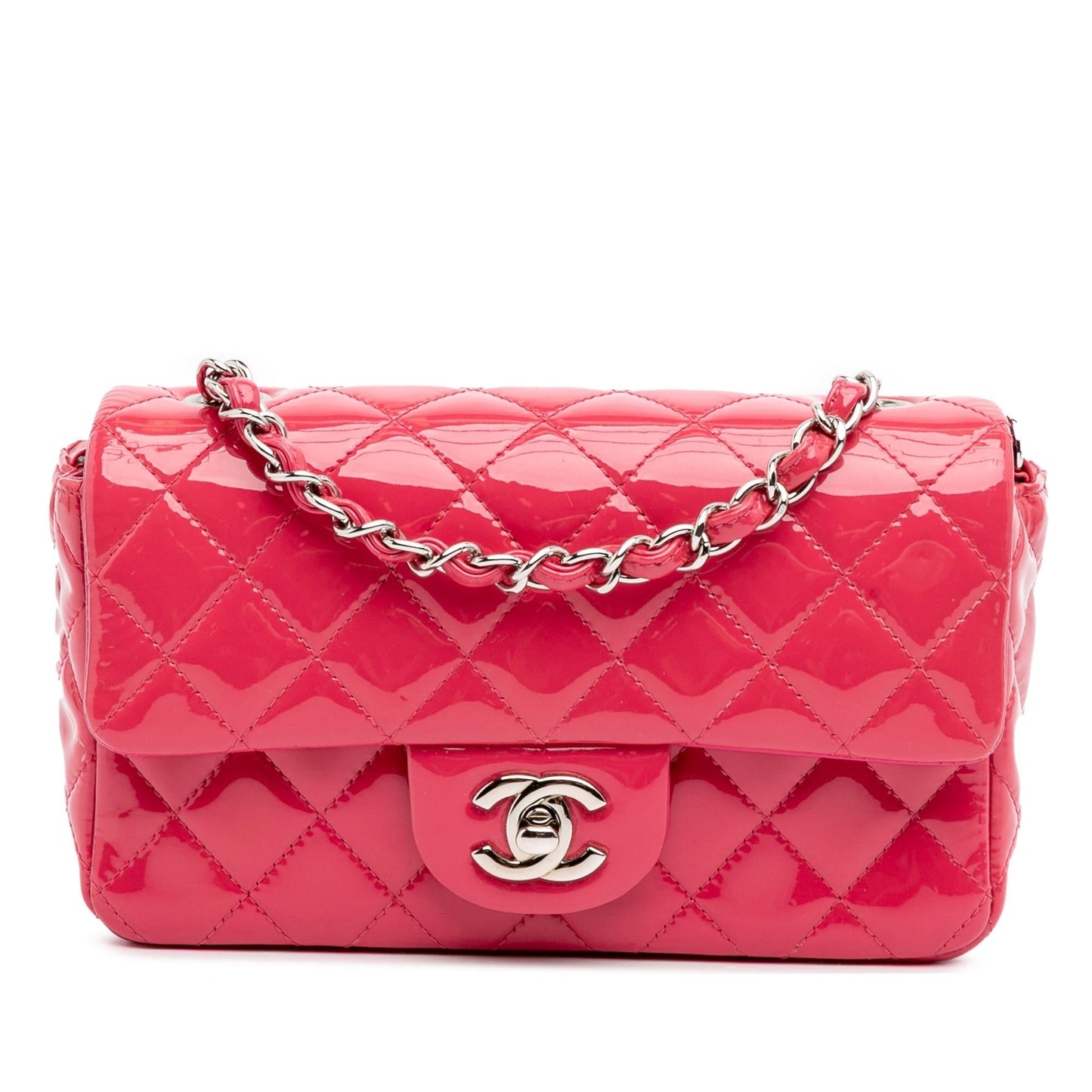 Chanel Gabrielle Patent Leather Pink Shoulder Bag
