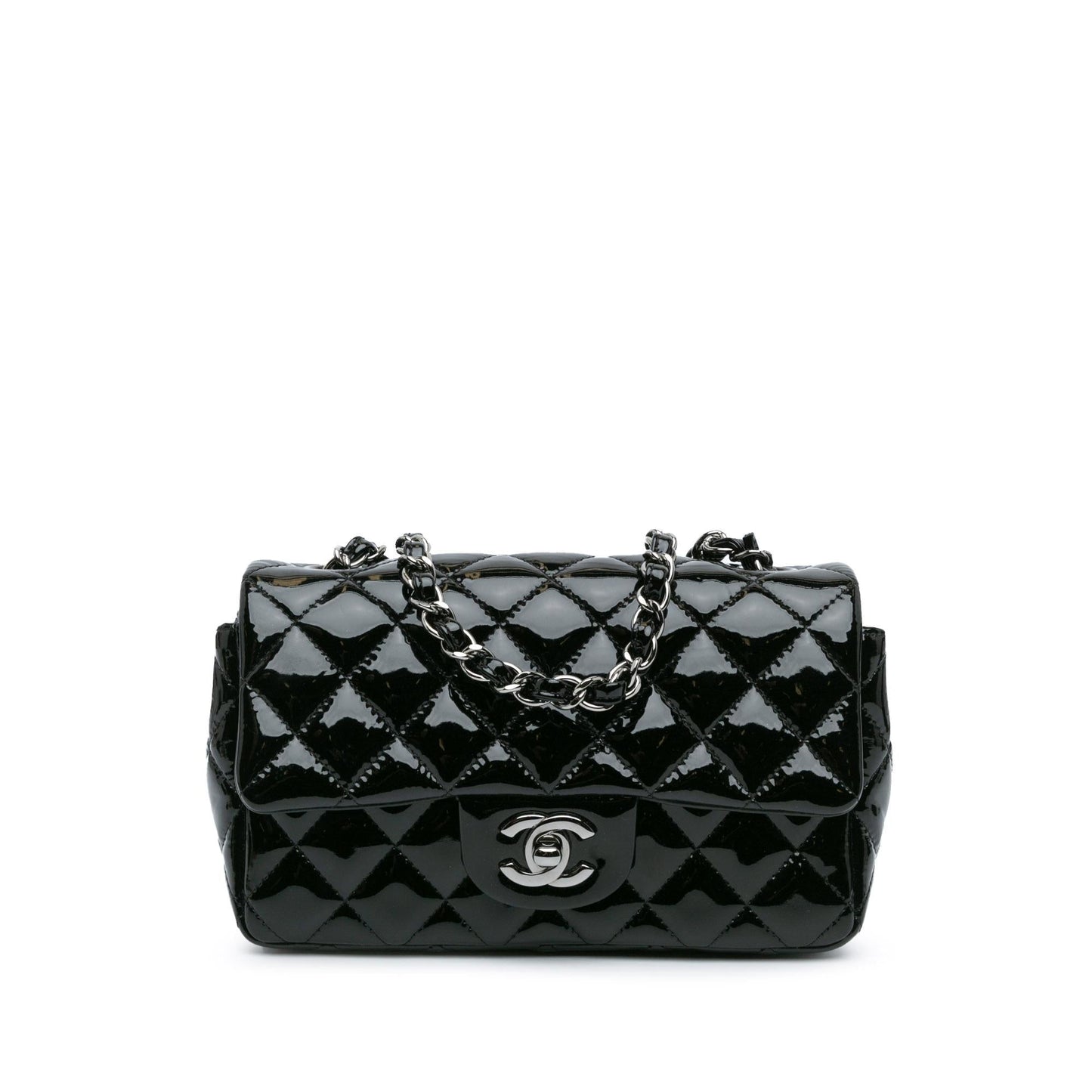 Chanel Gabrielle Patent Leather Black Shoulder Bag Style 14