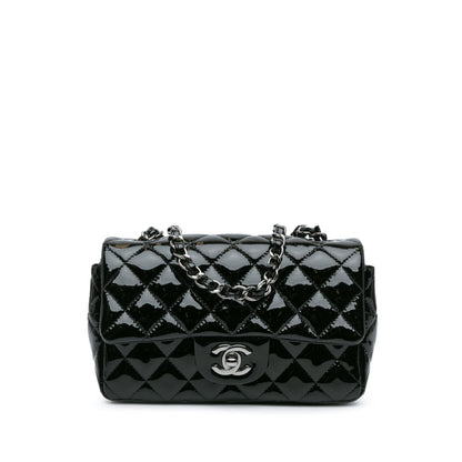 Chanel Gabrielle Patent Leather Black Shoulder Bag Style 14