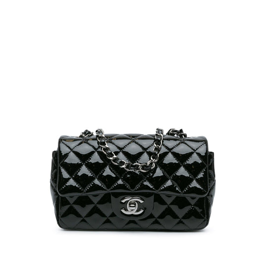 Chanel Gabrielle Patent Leather Black Shoulder Bag Style 14