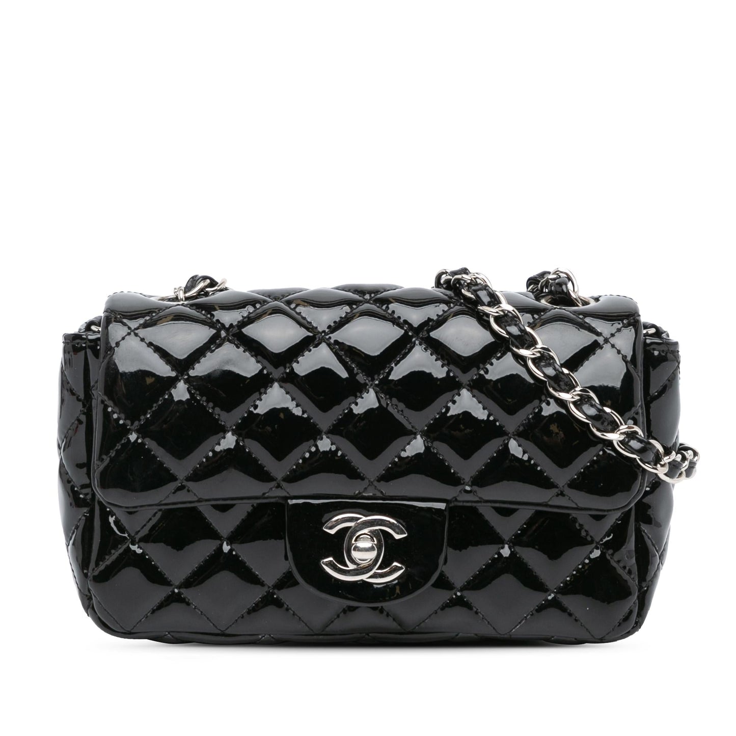 Chanel Gabrielle Patent Leather Black Shoulder Bag Style 13