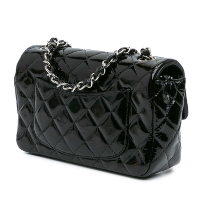 Chanel Gabrielle Patent Leather Black Shoulder Bag Style 11