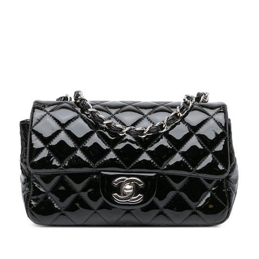 Chanel Gabrielle Patent Leather Black Shoulder Bag Patent Leather
