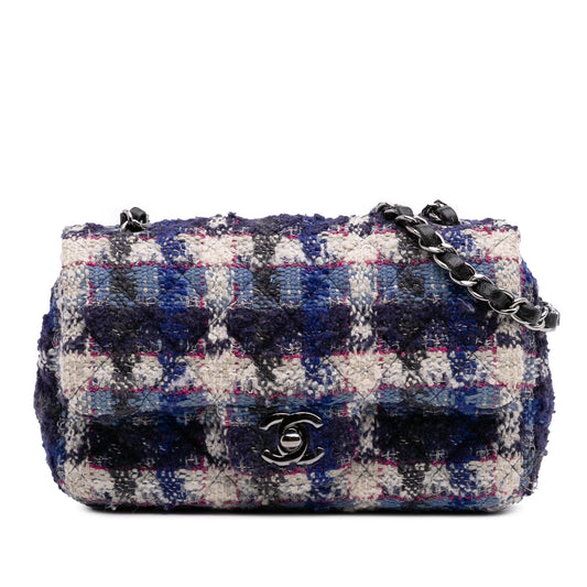 Chanel Gabrielle Tweed Blue Shoulder Bag