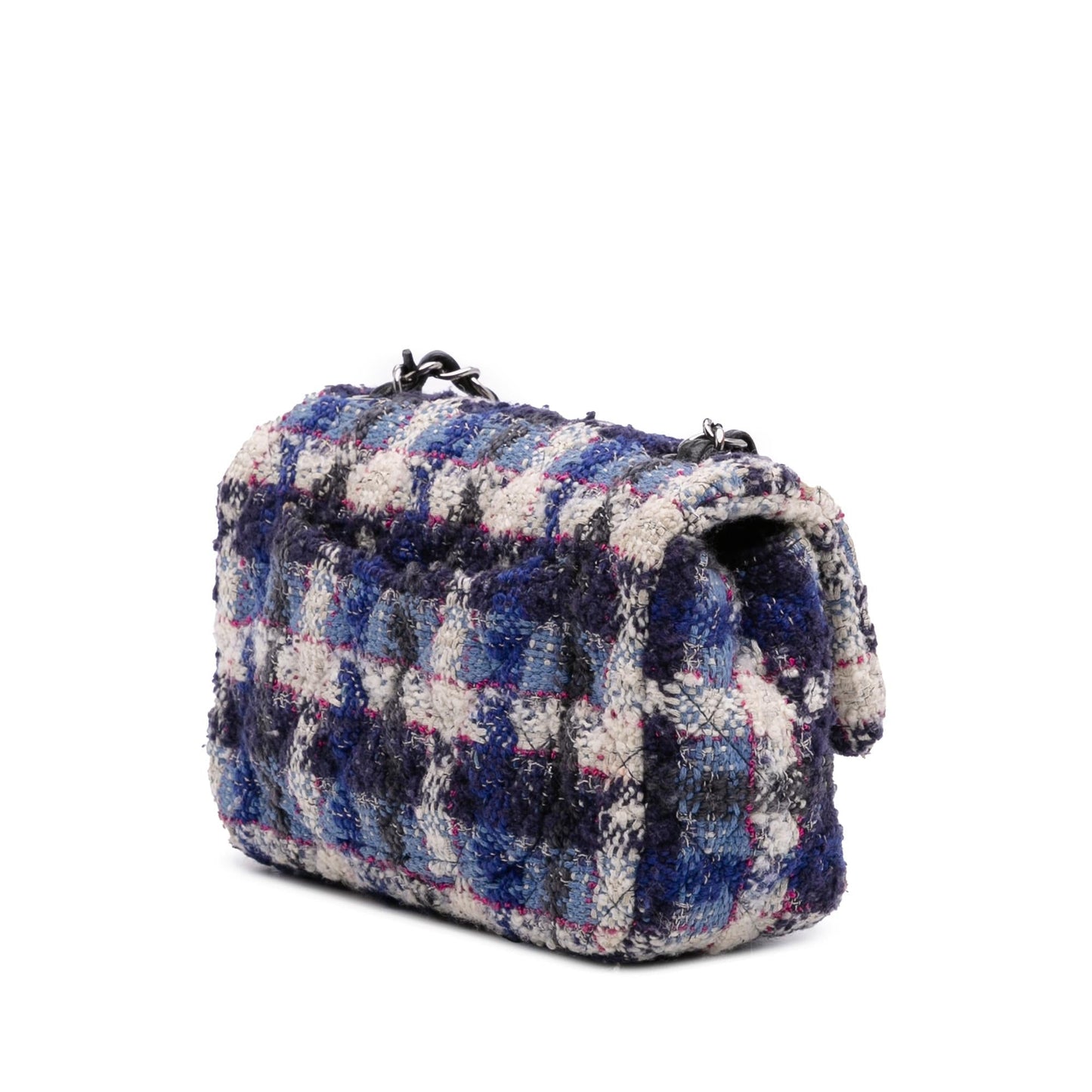 Chanel Gabrielle Tweed Blue Shoulder Bag