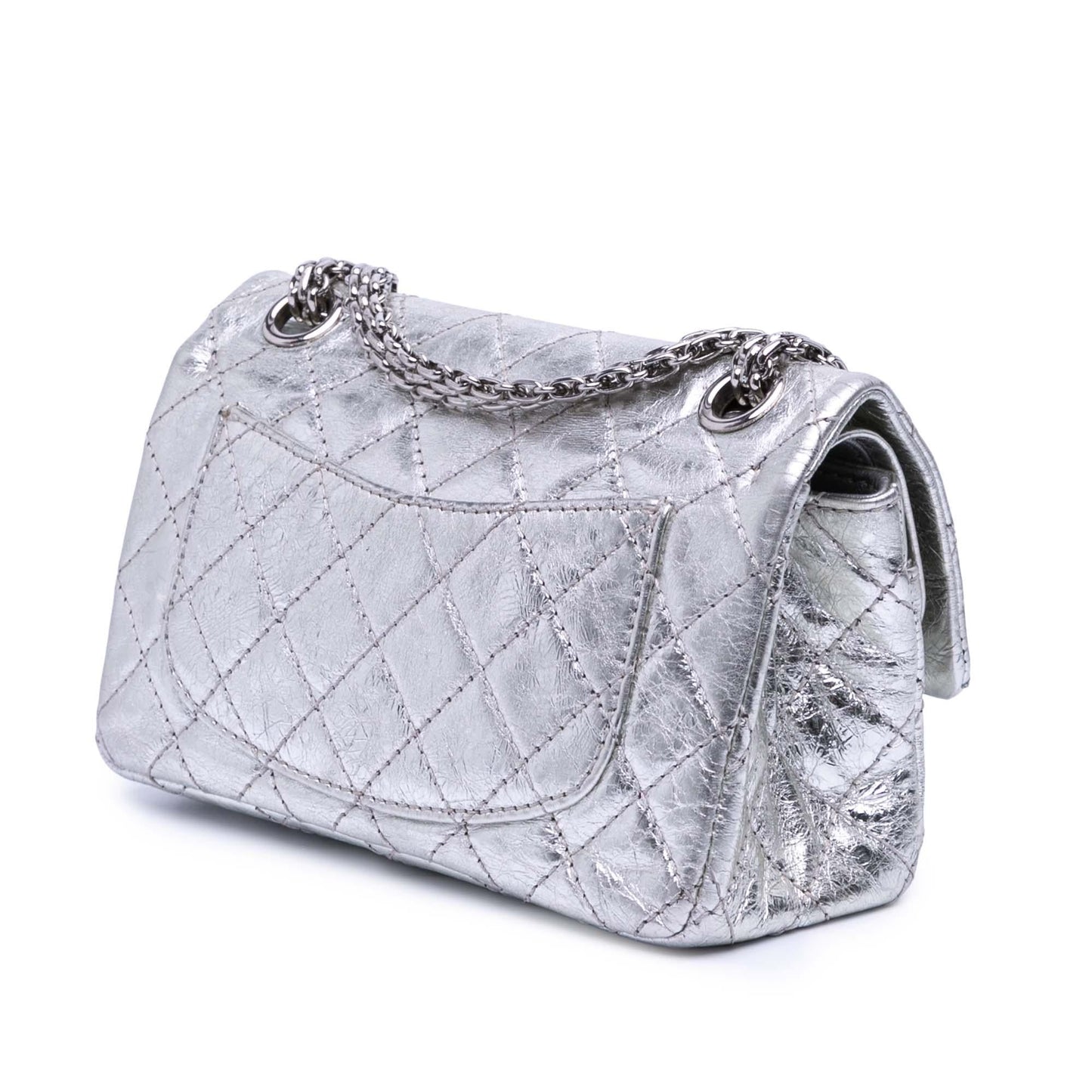 Chanel Mini Reissue 2 55 Metallic Aged Calfskin Double Flap 224