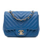 Chanel Mini Square Classic Chevron Lambskin Single Flap