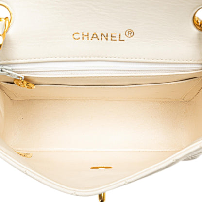 Chanel Gabrielle Lambskin White Shoulder Bag Style 8