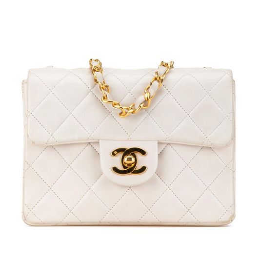 Chanel Gabrielle Lambskin White Shoulder Bag Style 8