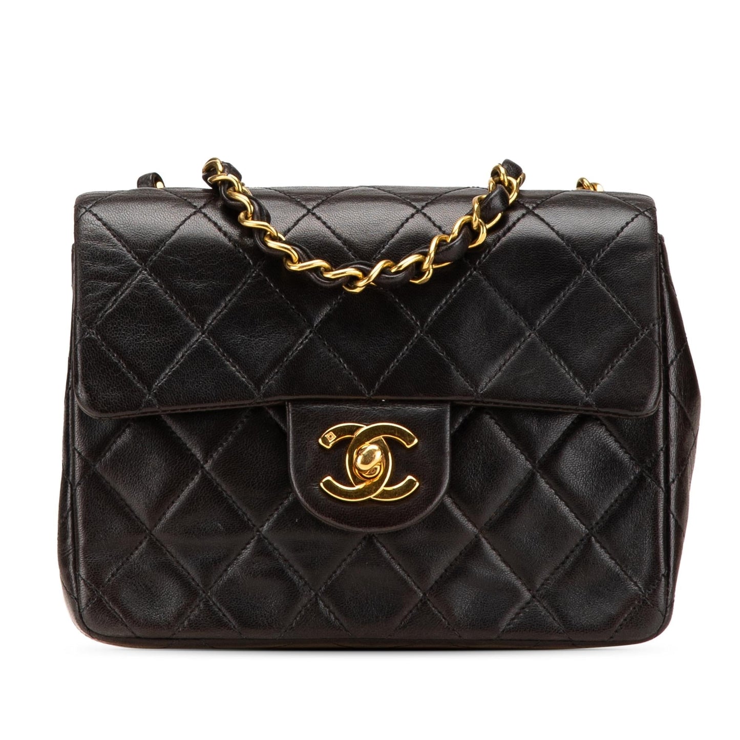 Chanel Gabrielle Lambskin Black Shoulder Bag Style 62