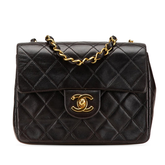 Chanel Gabrielle Lambskin Black Shoulder Bag Style 62