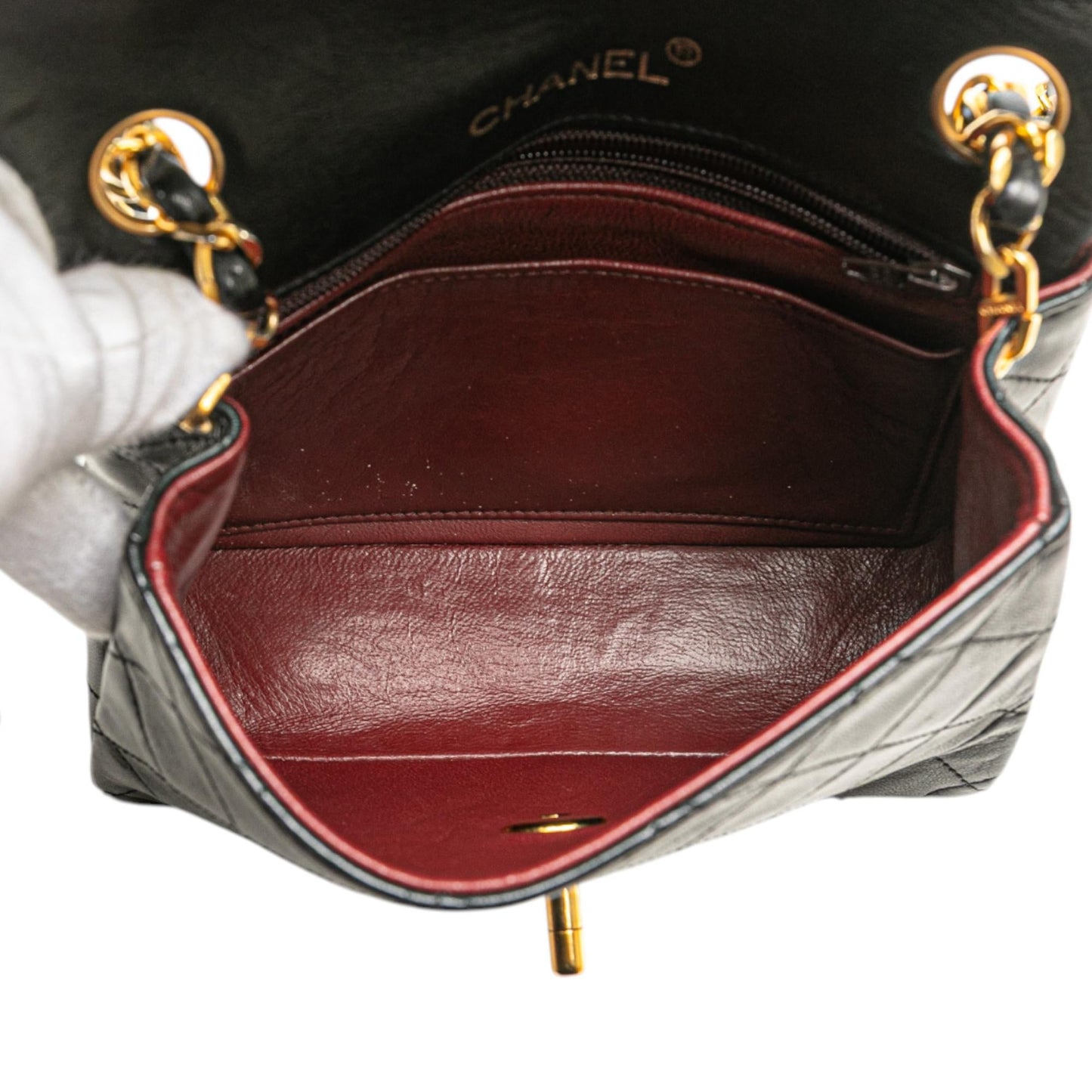 Chanel Gabrielle Lambskin Black Shoulder Bag Style 19
