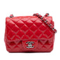 Chanel Gabrielle Patent Leather Red Shoulder Bag Patent Leather