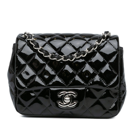 Chanel Gabrielle Patent Leather Black Shoulder Bag Style 16