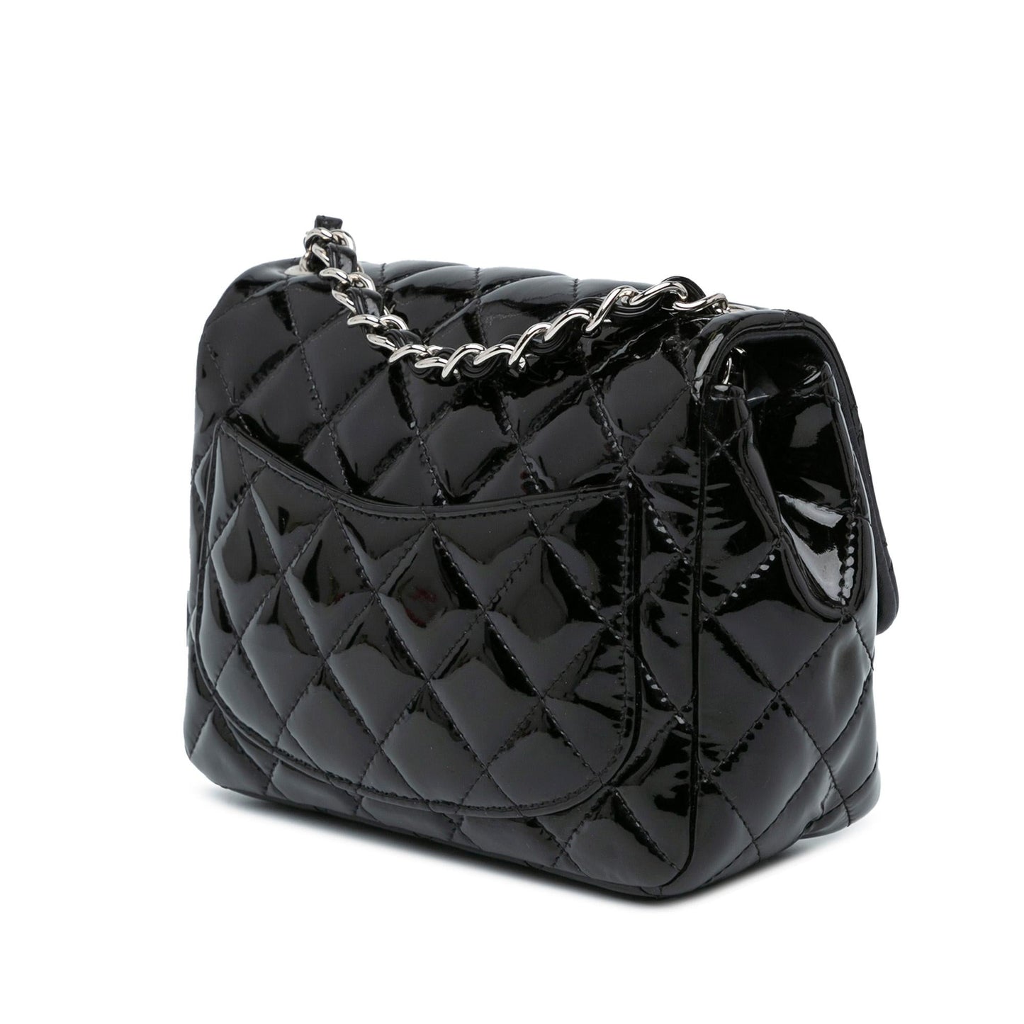 Chanel Gabrielle Patent Leather Black Shoulder Bag Style 16