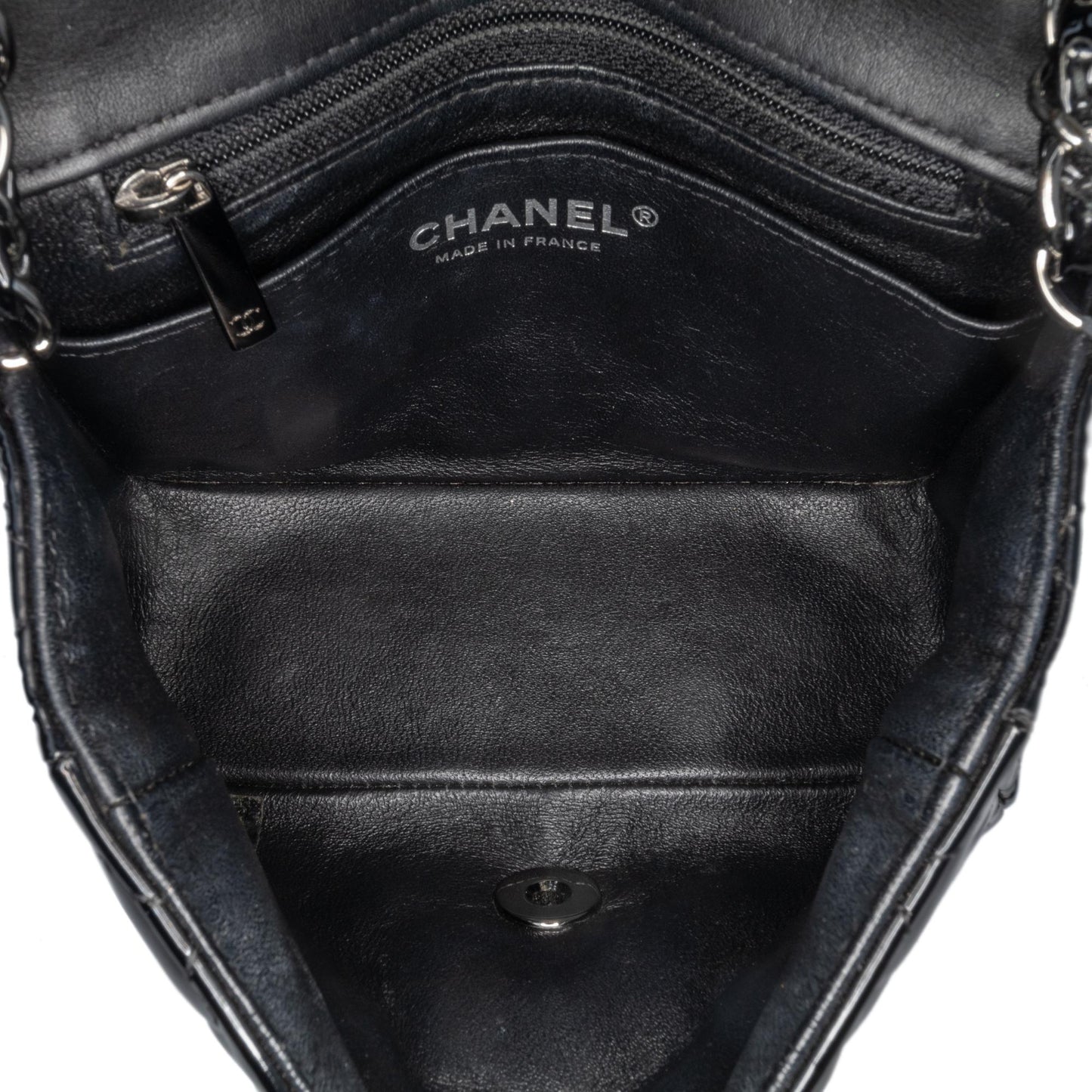 Chanel Gabrielle Patent Leather Black Shoulder Bag Style 15