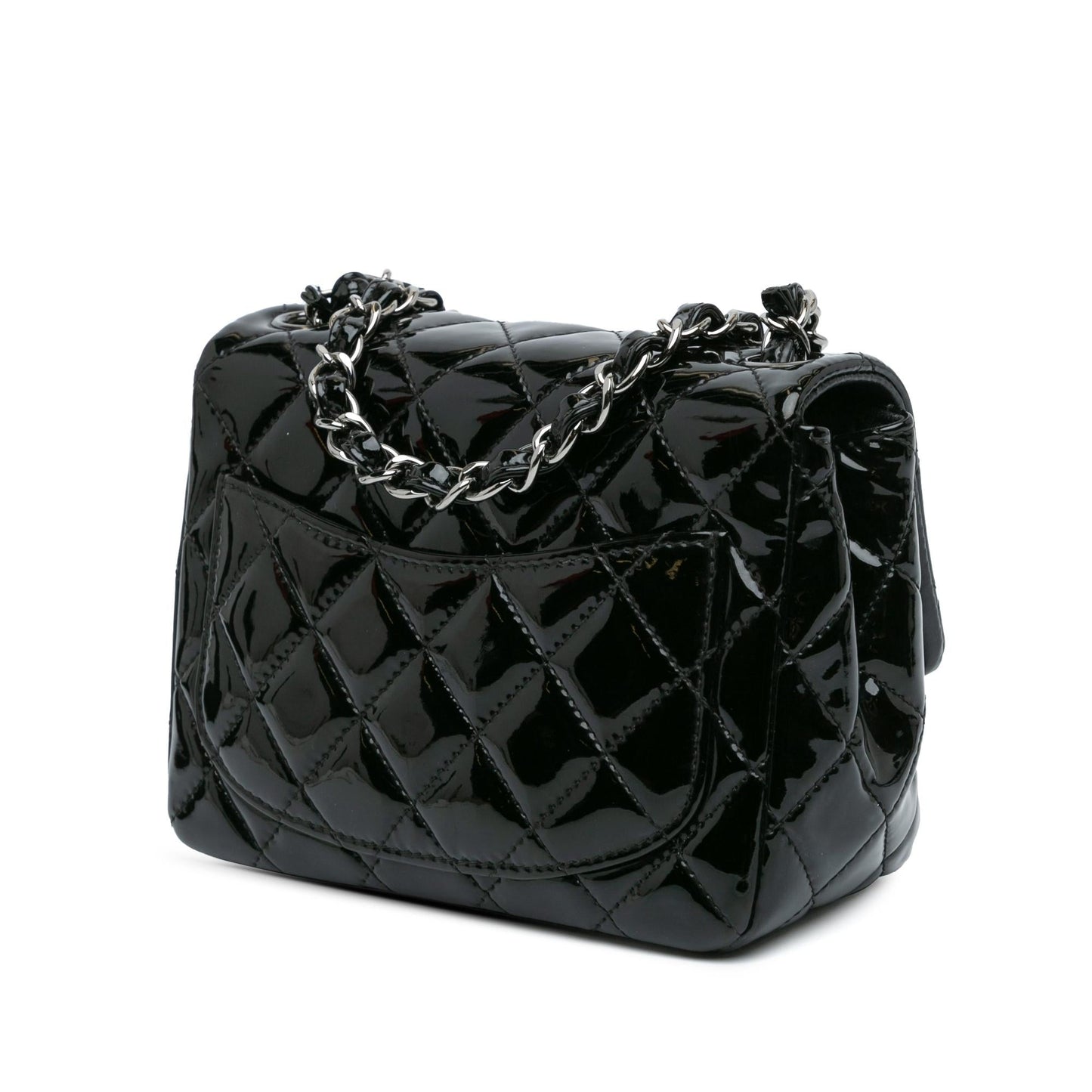 Chanel Gabrielle Patent Leather Black Shoulder Bag Style 15