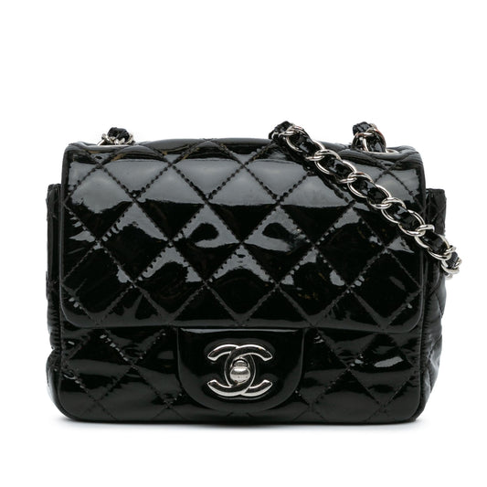 Chanel Gabrielle Patent Leather Black Shoulder Bag Style 12