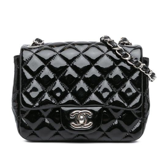 Chanel Gabrielle Patent Leather Black Shoulder Bag Style 17
