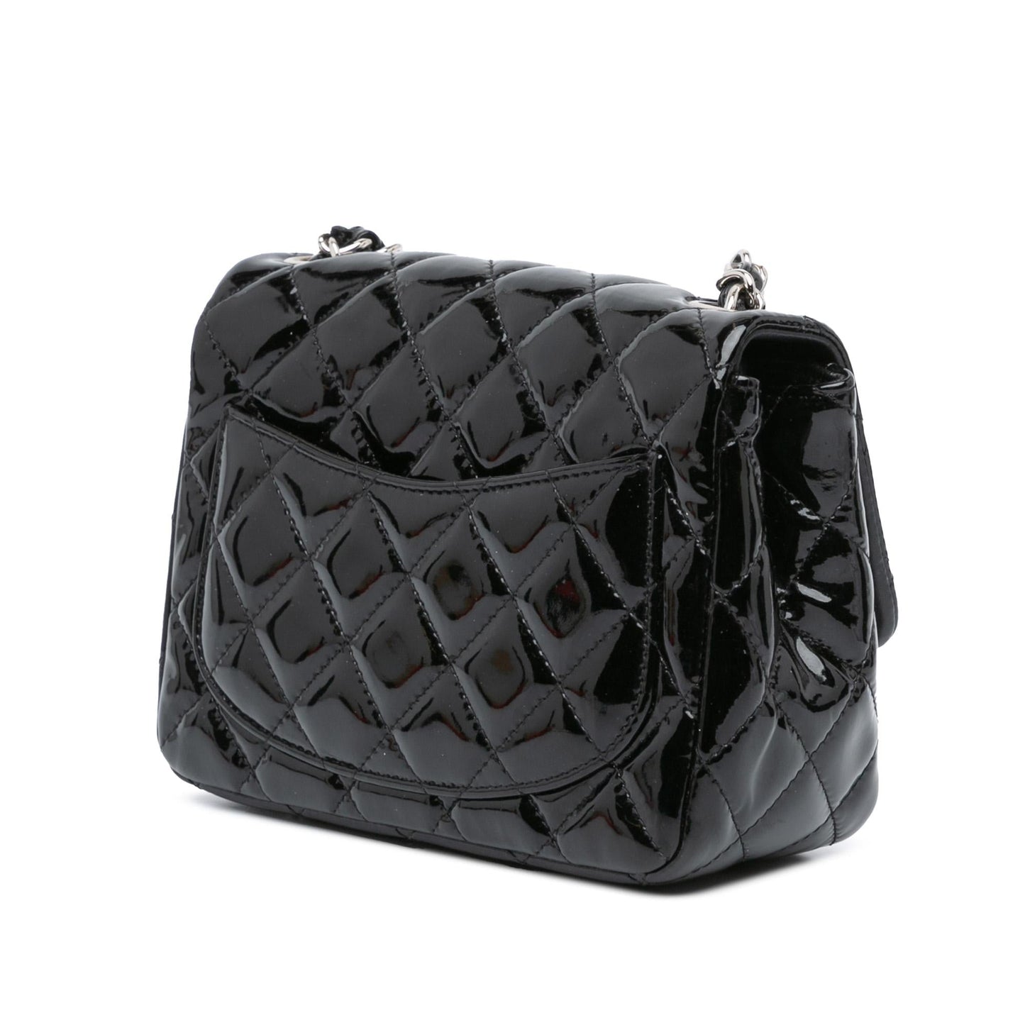 Chanel Gabrielle Patent Leather Black Shoulder Bag Style 17