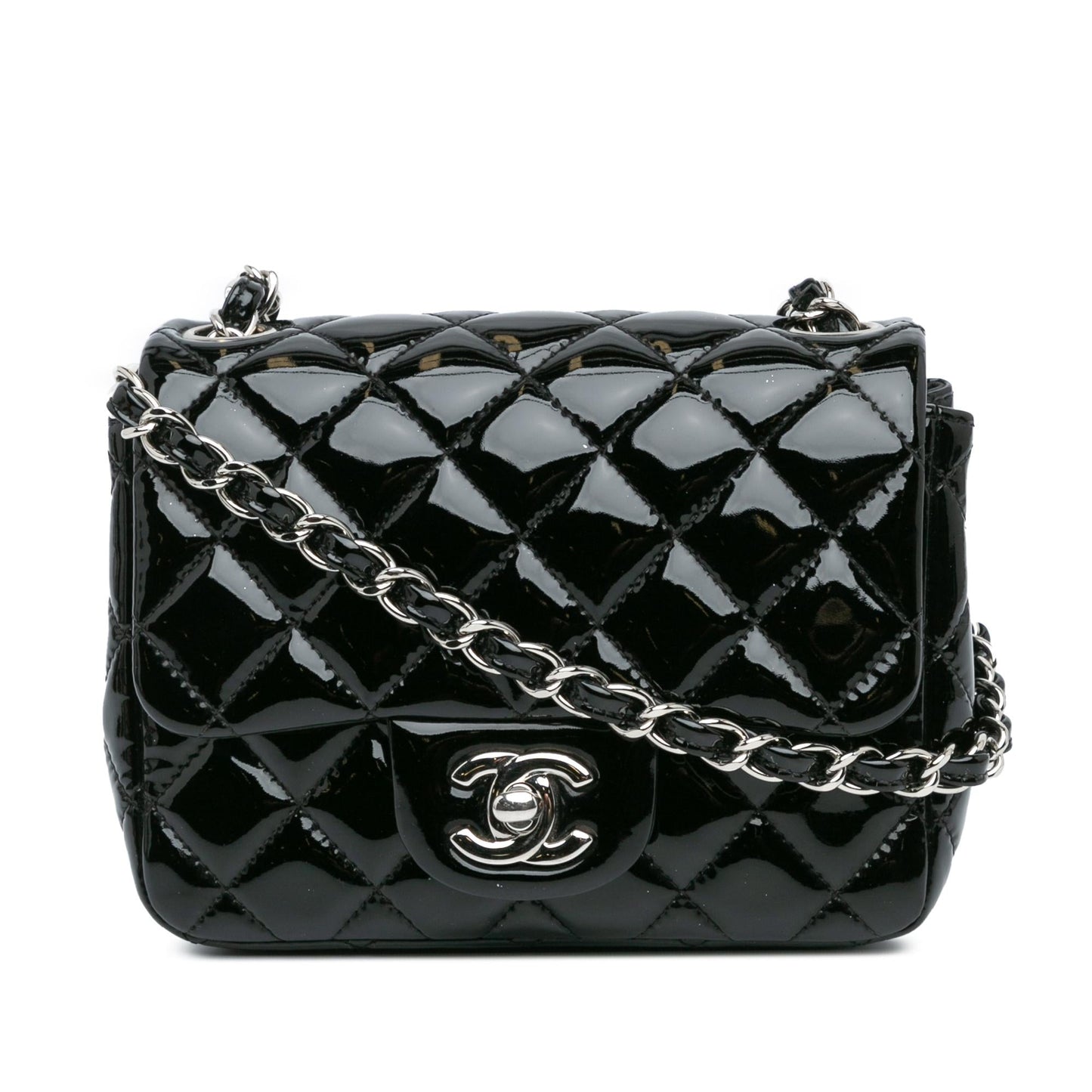 Chanel Gabrielle Patent Leather Black Shoulder Bag Style 9