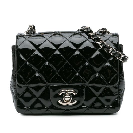 Chanel Gabrielle Patent Leather Black Shoulder Bag Style 6
