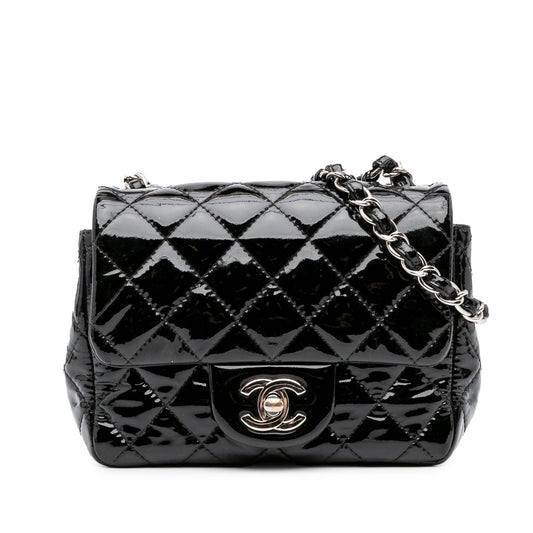 Chanel Gabrielle Patent Leather Black Shoulder Bag Style 8