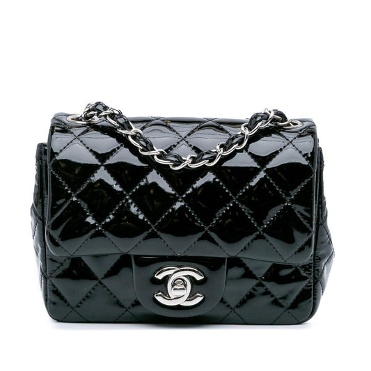 Chanel Gabrielle Patent Leather Black Shoulder Bag Style 7