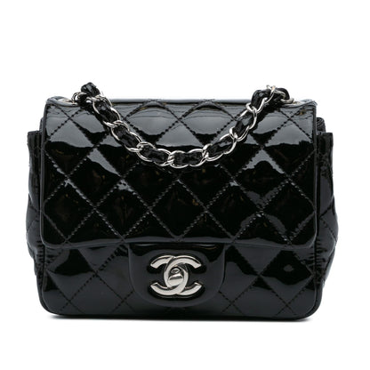 Chanel Gabrielle Patent Leather Black Shoulder Bag Style 5