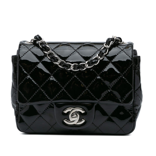 Chanel Gabrielle Patent Leather Black Shoulder Bag Style 5