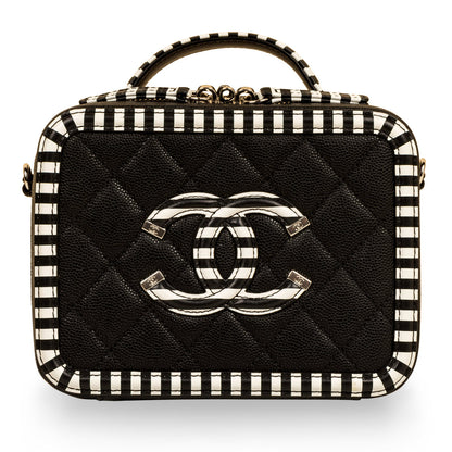 Chanel Vanity Lambskin Black Clutch Style 5