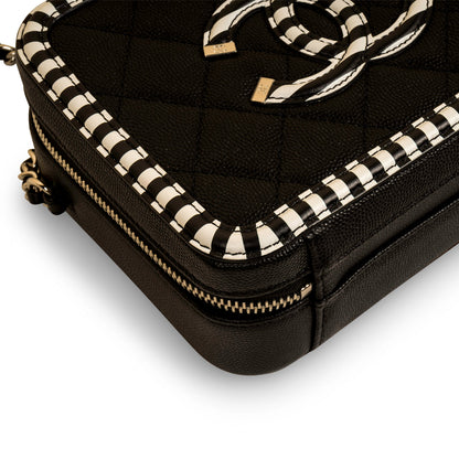 Chanel Vanity Lambskin Black Clutch Style 5