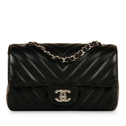 Chanel Classic Flap Lambskin Black Shoulder Bag Style 180