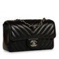 Chanel Classic Flap Lambskin Black Shoulder Bag Style 186