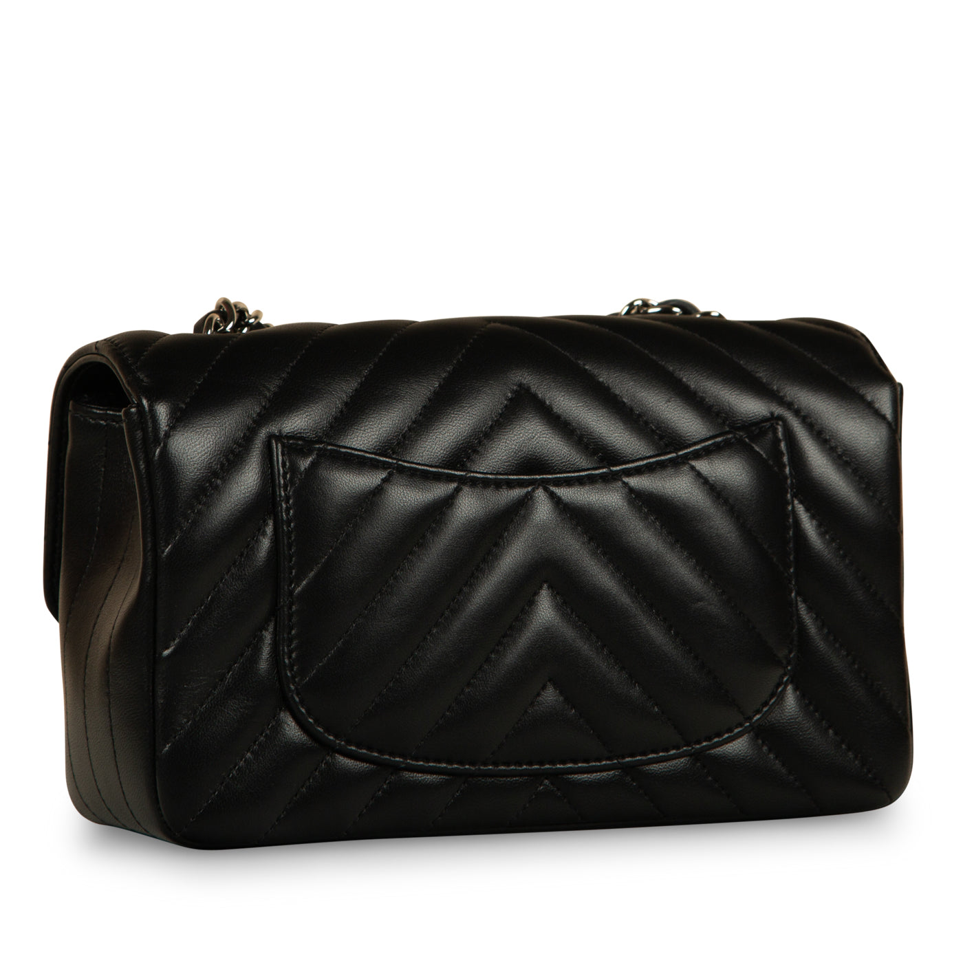 Chanel Classic Flap Lambskin Black Shoulder Bag Style 180