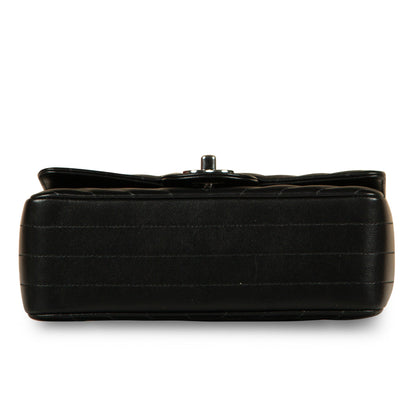 Chanel Classic Flap Lambskin Black Shoulder Bag Style 186