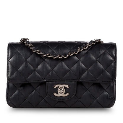 Chanel Classic Flap Lambskin Black Shoulder Bag Style 194