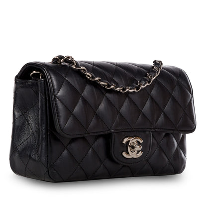 Chanel Classic Flap Lambskin Black Shoulder Bag Style 194