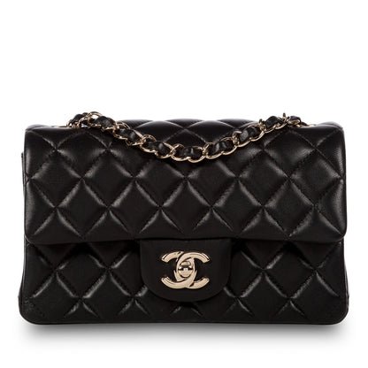 Chanel Classic Flap Lambskin Black Shoulder Bag Style 196