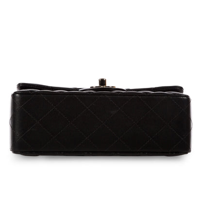 Chanel Classic Flap Lambskin Black Shoulder Bag Style 190
