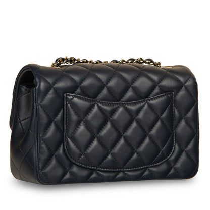 Chanel Classic Flap Lambskin Black Shoulder Bag Style 185