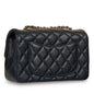 Chanel Classic Flap Lambskin Black Shoulder Bag Style 185